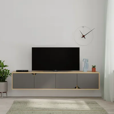 Produktbild von Houseland Spark TV-Tisch saphir eiche/anthrazit