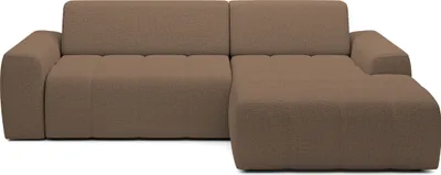 Produktbild von DomoHome Ecksofa Savio Freistehend, Mit Abriebfestem Kansas-Stoff, Maße 265x172x81cm, Ausziehbare Sitzfläche 206x92cm, Rechte Seite, Cappucino
