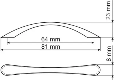 Immagine prodotto di Maniglia UP83, nichel satinato, 64 mm