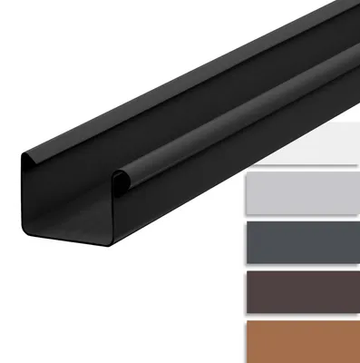 Produktbild von INEFA Kastenrinne Kunststoff 200cm NW68 Anthrazit, Dachrinne, Regenrinne für Pavillon, Carport & Gartenhaus, Plastikdachrinnen, Kastendachrinne, Simpel, Eckig, PVC