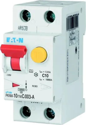 Obrázok produktu pre Eaton FI/LS spínač typ A 10 kA C 10 A/1 pól + N/30 mA 2TE Eaton, 1 ks.