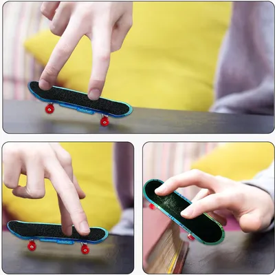 Produktbild von Vingskateboard - Lichtspielzeug für Kinder - 12 Stück LED-Vingerskateboard - Fingerboard-Partyset - Mini-Vingerboards - Spiele - Glow in the Dark Geschenk - Kindergeburtstag