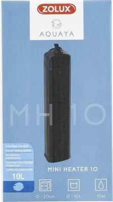 Obrázek produktu pro Akvarijní topení Zolux Préréglé, 10 W, 0–10 l, teplota 25 °C, odolné proti nárazům
