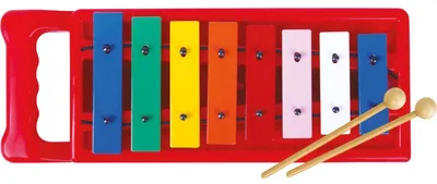 Produktbild von Metallophon Musikinstrument 8 Noten 29 cm buntes Spielzeug