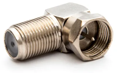 Produktbild von PremiumX F-Stecker F-Kupplung 90° Winkel Verbinder LC Push-On-Stecker SAT-Adapter
