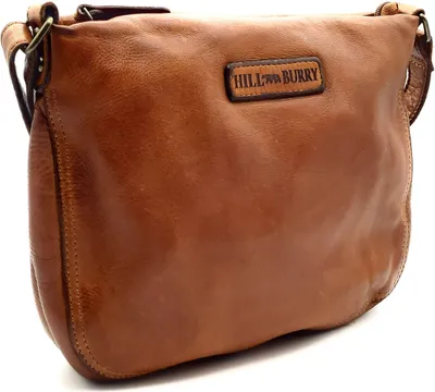 Produktbild von Hill Burry echt Leder Damen Umhängetasche Schultertasche Handtasche cognac