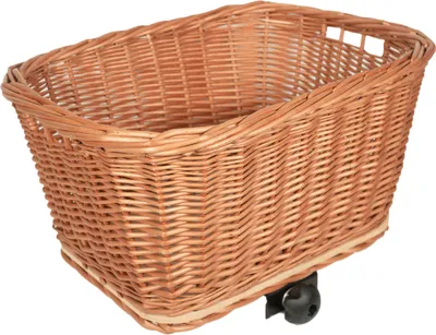 Produktbild von Einkaufskorb Transportkorb Fahrradkorb Weide für Gepäckträger eckig 44x34 cm Natur (44-N)