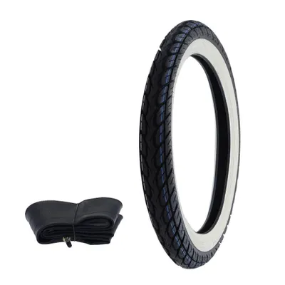 Zdjęcie produktu dla Opona Whitewall Kenda K418 2.75-17 (2 3/4 x 17) 41P TT + dętka