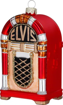 Produktbild von Christbaumschmuck Glas 10,5cm Retro Jukebox Figur Rot