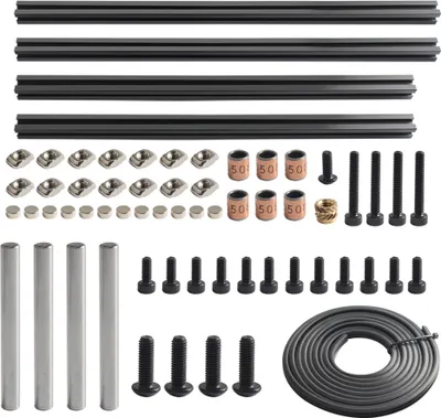 Produktbild von Clicky Clack-Kuehlschranktuer, Zubehoerteil fuer 3D-Drucker, kompatibel mit 350 mm VORO Trident/VORO 2.4-Maschine, Schutztuerrahmen, Metallbausatz