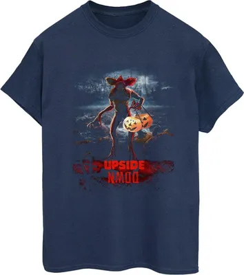 Produktbild von Netflix - "Stranger Things Upside Down" T-Shirt für Damen BI44260 (4XL) (Marineblau)