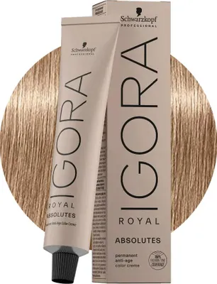 Produktbild von Schwarzkopf Haarfarbe Professional Igora Royal Absolutes Permanent Anti-Age Color Creme 8-140 Hellblond Cendré Beige Natur