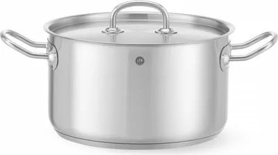 Produktbild von Kochgeschirr mit Deckel - 6L - Ø240x(H)135 mm - Sandwichboden für Induktionskochen