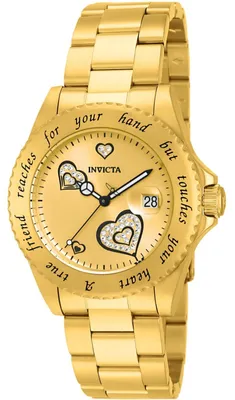 Obrázok produktu pre Invicta Angel 14733 Dámske hodinky - Quartz strojček - Nerezová oceľ so zlatým ciferníkom - 40 mm