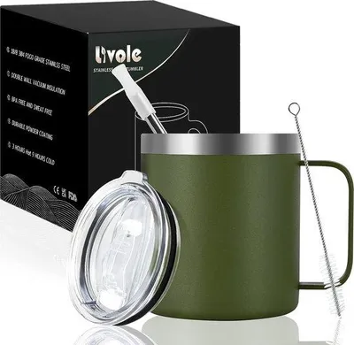 Image de Tasse isotherme d'extérieur 350 ml, verte