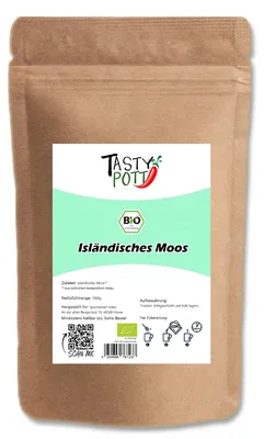 Produktbild von Tasty Pott Isländisches Moos getrocknet - im Beutel