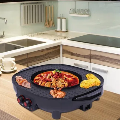 Obrázek produktu pro Elektrický gril a hrnec s objemem 3 litry a výkonem 2000 W, barva černá