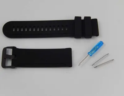 Produktbild von vhbw Ersatz L Armband kompatibel mit Suunto Traverse Fitnessuhr, Smartwatch - 12,5cm + 8,5 cm Silikon schwarz