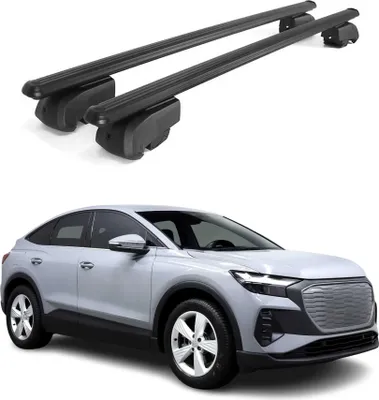 Image de Barres de toit transversales pour Audi Q4 E-Tron 2021-2025 2x Alu Noir