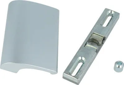 Produktbild von Deluxe Balkontür-Set Aluminium Ziehgriff Universalschnäpper Hülse Terrassentürgriff Silber eloxiert