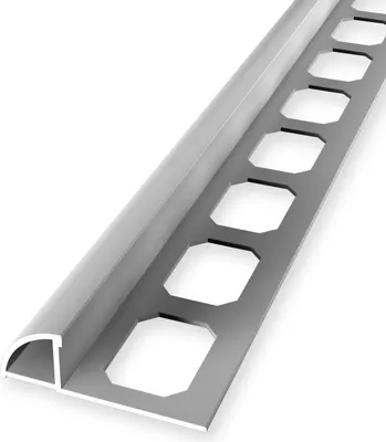 Produktbild von Fliesenprofil 10 x 30 x 2500 mm Viertelkreisprofil Einfasshöhe 10 mm Aluminium Geschlossen Gestanzt Silber Küberit