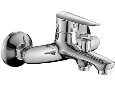Produktbild von Wannenarmatur Armatur Chrom Design Mischbatterie Badewannearmatur Wandarmatur