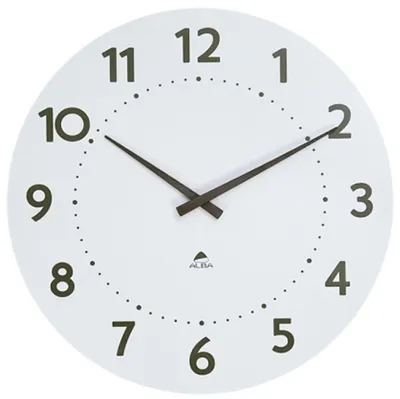 Produktbild von ALBA Holz-Wanduhr "HORMILENA 55" Quarzuhr weiß