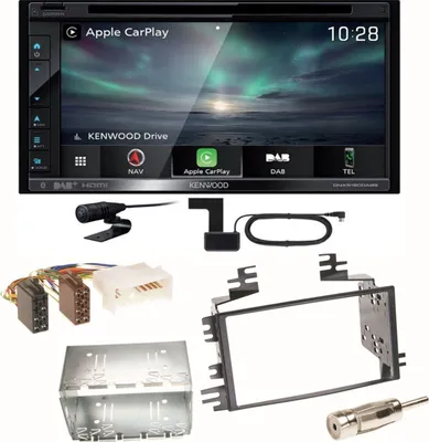 Produktbild von Kenwood DNX-5190DABS Navi Carplay Bluetooth Einbauset für Kia Sportage JE Rio JB