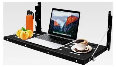 Produktbild von Klapptisch für Heckklappe, Ablagetisch aus Edelstahl, Tischgestell für Heckklappen, Stahlblech Heckklappentisch für Wrangler JK 2/4 Tür und Unlimited 4 Tür, Schwarz