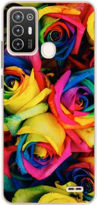 Produktbild von König Design Hülle kompatibel mit ZTE Blade A52 Kunststoff Soft Handyhülle - Handy Case Bunte Rosen