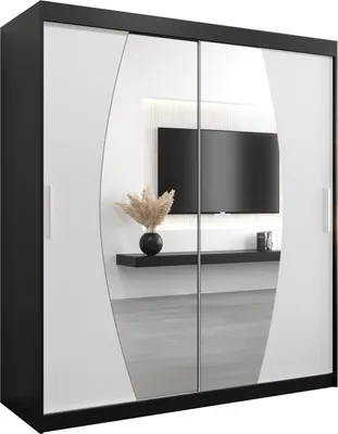 Produktbild von Kleiderschrank, Schiebetürenschrank Schlafzimmer, Schrank mit Spiegel ELYPSE 180 cm