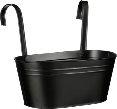 Produktbild von Mica Decorations Topf Joey Eisen 13,5 x 30 x 17 cm hängend schwarz