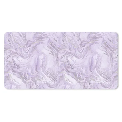 Produktbild von MuchoWow® Schreibtischunterlage Marmor - Silber - Muster 80x40 cm - XXL Mauspad - Gaming Mauspad