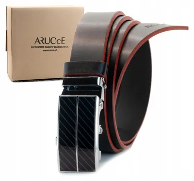 Produktbild von Arucce Virello Herren-Gürtel Leder Automatikschnalle 115 cm