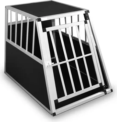 Produktbild von Tiertransportbox Tierreisebox Alu-Hundetransportbox in Größe XL 91x65x69 cm Gittertür verschließbar