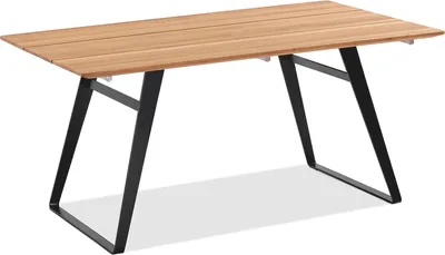 Produktbild von Niehoff Ebla wetterfester Outdoor Esstisch mit Stahlgestell und Teakholzplatte