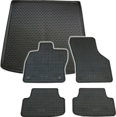 Produktbild von Gummi Kofferraumwanne + Fußmatten Set für VW Golf 7 5G, Bj. 2013-