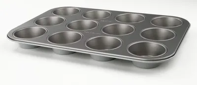 Image de Zenker Moule à muffins 12 plaques de cuisson (Ø 7 cm), pour des muffins & cupcakes moelleux, plaque à muffins, carrée & antiadhésive, dimensions : 38,5 x 26,5 x 3 cm