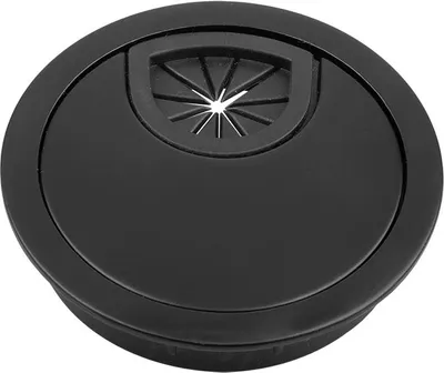 Produktbild von 60 mm mattschwarze Metallkabeldurchführung