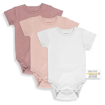 Produktbild von LaLoona Body Kurzarm 3er Pack - Set Baby Kurzarmbodys aus Baumwolle, ® S