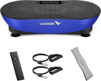 Zdjęcie produktu dla Trilplaat – Urządzenie do treningu wibracyjnego – Stymulacja mięśni – 99 poziomów intensywności – 56x34x13 cm – Niebieski
