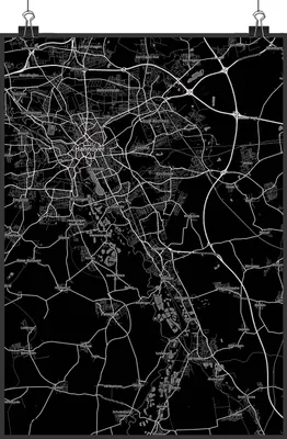 Produktbild von Mr. & Mrs. Panda Bild Laatzen DIN A4 - Geschenk, wanddeko, Posterdruck, Plakat, Wandbild, Stadt Dorf Karte Landkarte Map Stadtplan, drucke