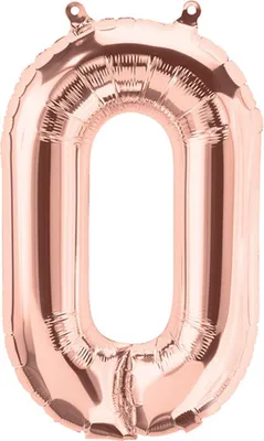 Produktbild von Folienballon Buchstabe O, rosegold, ca. 80 cm, für Luftbefüllung