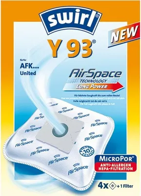 Obrázek produktu pro Swirl Y 93 / Y 95 AirSpace, Prachový sáček, Bílá, 197,5 mm, 167,1 mm, 109,5 mm, 276 g