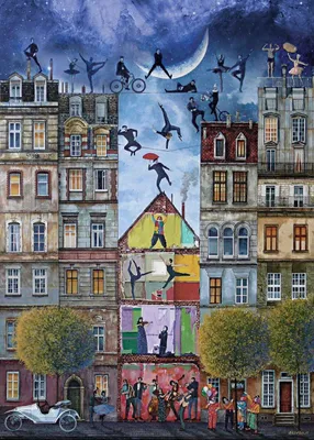 Productafbeelding van Kunstpuzzel, Puzzel, Droomstraat, 500 stukjes, kleurrijk speelgoed