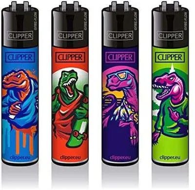 Produktbild von Clipper Feuerzeuge 4er Set: Raptors
