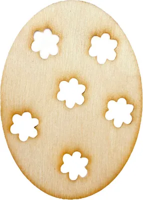Obrázok produktu pre Drevené vajíčko 7 cm - s kvetmi