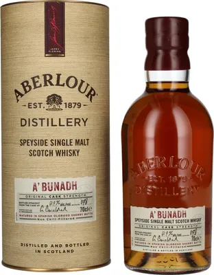 Produktbild von Aberlour A'bunadh Speyside Original Cask Strength Single Malt Scotch Whisky in Geschenkpackung | 59,2 % vol | 0,7 l