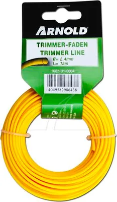 Produktbild von 2,4 mm × 15 m runder Trimmerfaden aus Nylon