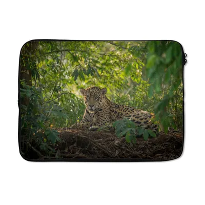 Produktbild von MuchoWow® Laptop Hülle 13 Zoll Jaguar im Dschungel Laptoptasche - Laptophülle - Sleeve - Rundumschutz